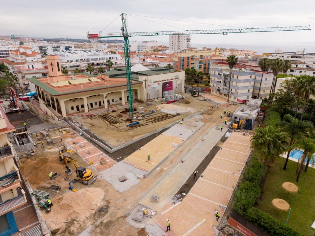 El nuevo parking en Estepona está ya en el 85% de su ejecución